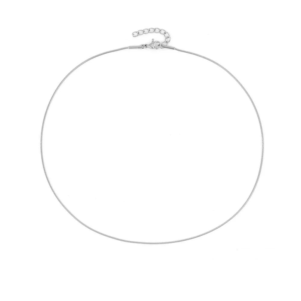 Titanium Steel Multilayer Snake Bone Chain Stacked Necklace Ushaped Electroplated Unisex