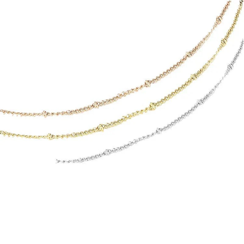 Stainless Steel Electroplated Geometric Snake Bone Chain Necklace Jewelry