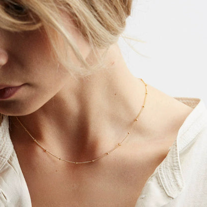 Stainless Steel Electroplated Geometric Snake Bone Chain Necklace Jewelry